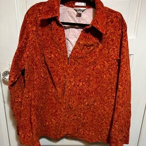 CJ Banks Orange Blazer with Textured Pattern